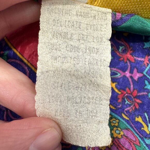 Vintage Caftan Mumu Dress Stan Herman 1980s One Size Mrs Roper Style USA Gown - Picture 5 of 8